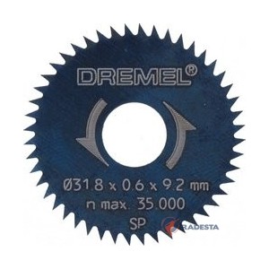 Dremel 546 diskas medienos pjovimui 31,8 x 0,6 x 9,2 mm