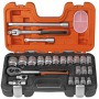 Bahco S240 galvučių rinkinys 10 - 32 mm 24 vnt. 1/2"