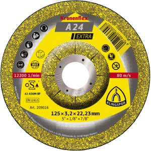KLINGSPOR Extra diskas pjovimo 125 x 3,2 x 22,2 mm A24EX inox