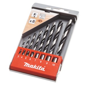 Makita D-57227 grąžtų medienai rinkinys 3 - 10 mm 8 vnt.