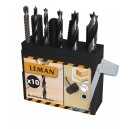 LEMAN grąžtų ir frezų medienai rinkinys 10 vnt.