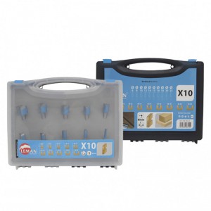 LEMAN frezų medienai rinkinys 10 vnt.