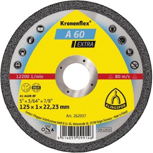 Pjovimo diskas KLINGSPOR Extra 125*1,0*22,2 mm A60EX