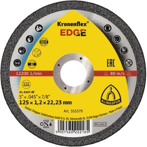 Pjovimo diskas KLINGSPOR EDGE 125*1,2*22,2 mm 2in1