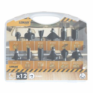 LEMAN frezų medienai rinkinys 12 vnt.