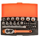 Bahco SBSL25 galvučių ir antgalių rinkinys 1/4" 25 vnt.