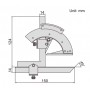 Insize 2374-320 Protractor kampmatis universalus reguliuojamas  10 - 320 laipsnių