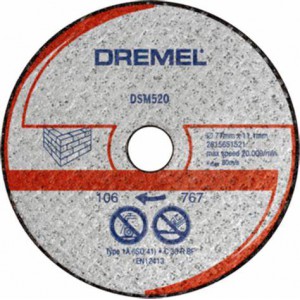 Dremel DSM520 diskas betono pjovimui 77 x 1,0 x 11,1 mm