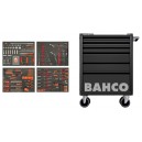 Vežimėlis įrankiams 6 stalčių BAHCO E72 su 275 įrankiais