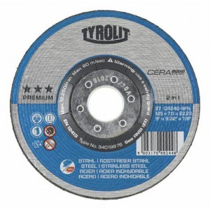 Šlifavimo diskas TYROLIT Premium CERAbond 2IN1 125x7,0x22,2 mm CR24Q-BFK