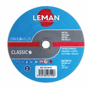 Pjovimo diskas LEMAN Classic 230x1,8x22,2 mm A46T-BF