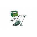 Baterinė žoliapjovė BOSCH EasyMower 18V-32-200 + Baterinis trimersi EasyGrassCut 18V