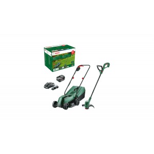 Baterinė žoliapjovė BOSCH EasyMower 18V-32-200 + Baterinis trimersi EasyGrassCut 18V