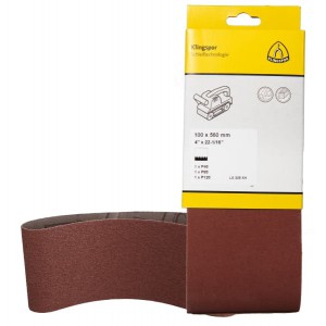 Juostų šlifavimo rinkinys KLINGSPOR LS309XH 100x560 mm Nr.40/80/120