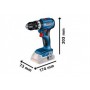 Baterinis smūginis gręžtuvas BOSCH GSB 18V-45 Solo Profesional