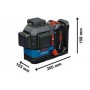 Lazerinis nivelyras BOSCH GLL 18V-120-33 CG Profesional