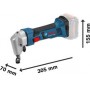 Baterinės žirklės skardai BOSCH GNA 18V-16 E Solo Profesional