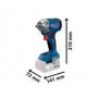 Baterinis veržliasūkis BOSCH GDS 18V-350 Solo Profesional