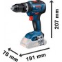 Baterinis smūginis gręžtuvas BOSCH GSB 18V-55 SOLO Profesional