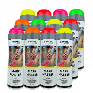 Dažai aerozoliniai NIVEL SYSTEM Mark Master rausvos spalvos