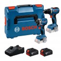 Baterinių įrankių rinkinys BOSCH GSR 18V-65 + GDR 18V-215 Profesional