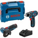 Bosch GSR + GWS Profesional baterinių įrankių rinkinys 12V