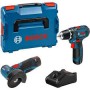 Bosch GSR + GWS Profesional baterinių įrankių rinkinys 12V