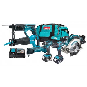 Baterinių įrankių komplektas MAKITA LXT DLX6135TX1