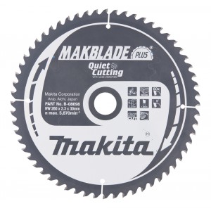 Diskas medienos pjovimui MAKITA Makblade Plus 260x30 mm Z60