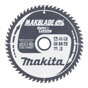 Diskas medienos pjovimui MAKITA Makblade Plus 216x30 mm Z60