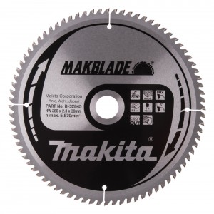 Diskas medienos pjovimui MAKITA Makblade 260x30 mm Z80