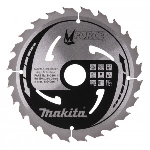 Diskas medienos pjovimui MAKITA M-Force 190x30 mm Z24