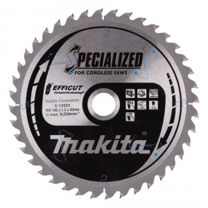 Diskas medienos pjovimui MAKITA Efficut 165x20 mm Z40