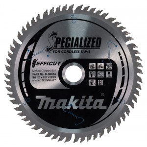 Diskas medienos pjovimui MAKITA Efficut 165x20 mm Z60