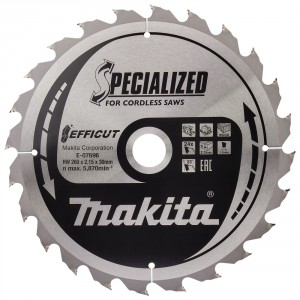 Diskas medienos pjovimui MAKITA Efficut 260x30 mm Z24