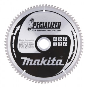 Diskas aliuminio pjovimui MAKITA Specialized 250x30 mm Z80