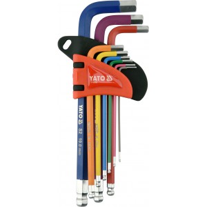 Yato YT-05632 raktų &scaron;e&scaron;iakampių rinkinys 1,5 - 10 mm 9 vnt.
