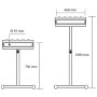 LEMAN stovas universalus 460 mm reguliuojamo aukščio
