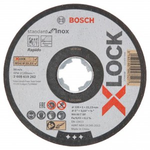 Bosch X-LOCK Standard diskas metalo pjovimui 125 x 1,0 mm WA60T BF Inox