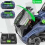 Wuber W04802 baterinė žoliapjovė 380 mm 2 x 20V