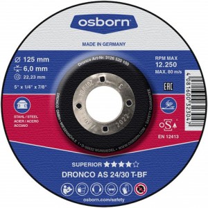 OSBORN Superior diskas &scaron;lifavimo 230 x 6,0 x 22,2 mm A24/30T-BF