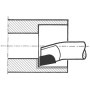 Holex 296455 peilis vidaus ištekinimo aklinoms kiaurymėms 250 x 20 x 20 mm P20/K25 kairinis