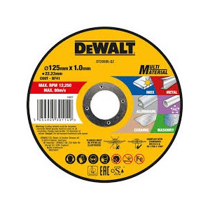 DeWalt DT20595 MultiMaterial diskas pjovimo 125 x 1,0 x 22,2 mm C60TB-F