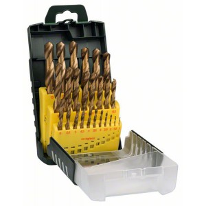 BOSCH DIY grąžtų rinkinys DIN338 HSS-TiN 1,0 - 13 mm 25 vnt.