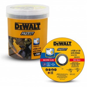 DeWalt DT20540 Fast Cut diskas pjovimo 125 x 1,0 x 22,2 mm WA60TB-F 100 vnt.