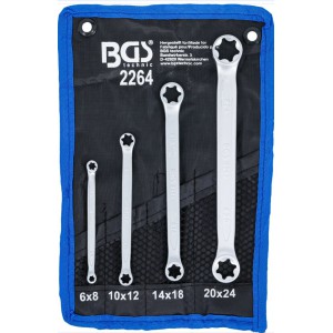 BGS 2264 raktų kilpinių rinkinys E6 - E24 mm 4 vnt.