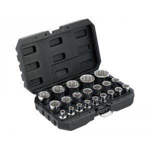 Yato YT-12630 galvučių daugiakampių rinkinys 8 - 36 mm 1/2" 21 vnt.