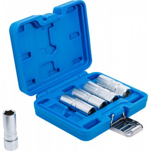 BGS 6641 galvučių &scaron;e&scaron;iakampių žvakėms rinkinys 14 - 21 mm  5 vnt. 1/2"